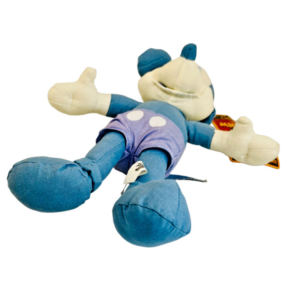 Blue Mickey Mouse Plush Toy Factory Celebrate 75 Years of Fun Disney 10" New NWT - Picture 6 of 16